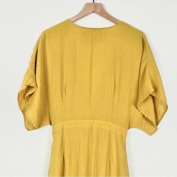 Lost + Wander Poppy Mustard Yellow Button-Up Midi Dress - Picture 10 of 13